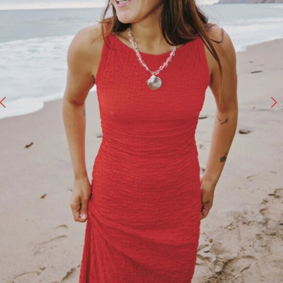 Maya Dress Lisa Says Gah - pepper red - crinkle fabric - Picture 4 of 4